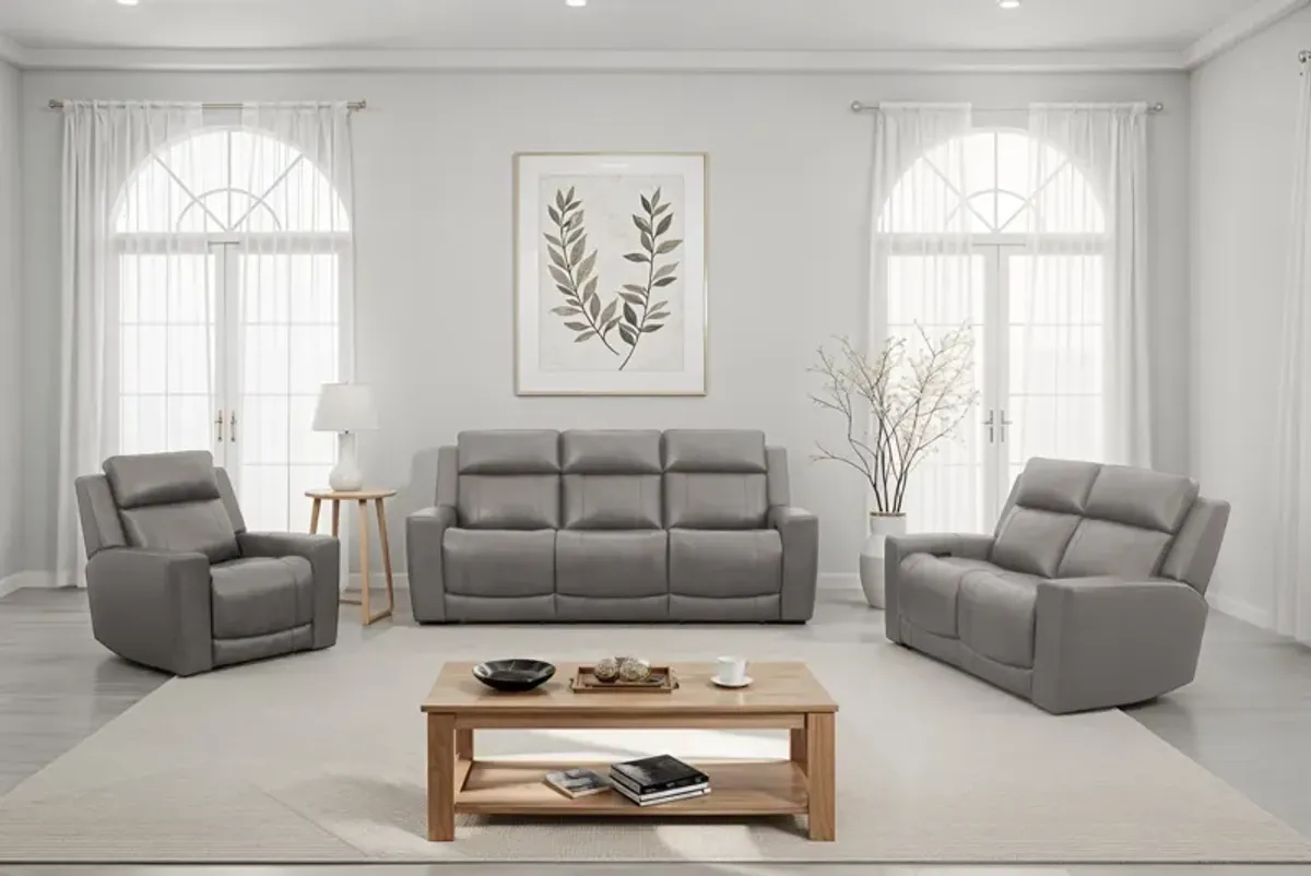 Jude Leather Power Headrest Reclining Sofa