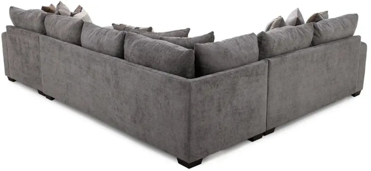 Dahlia 3-Pc. Sectional in Charcoal