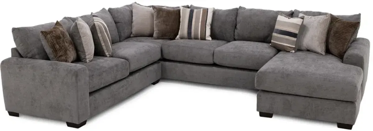 Dahlia 3-Pc. Sectional in Charcoal