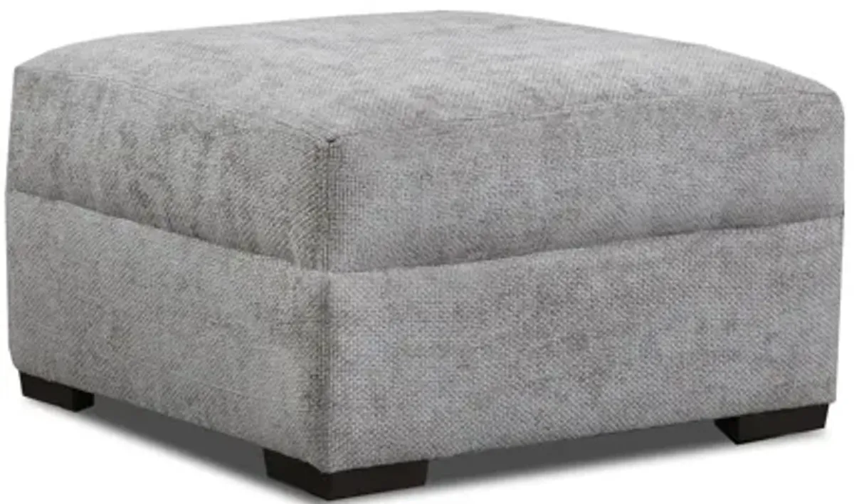 Dahlia Ottoman in Charcoal