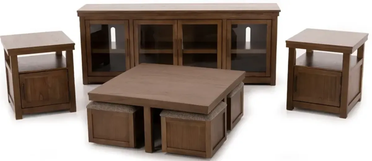 Quad Cocktail Table w/4 Stools