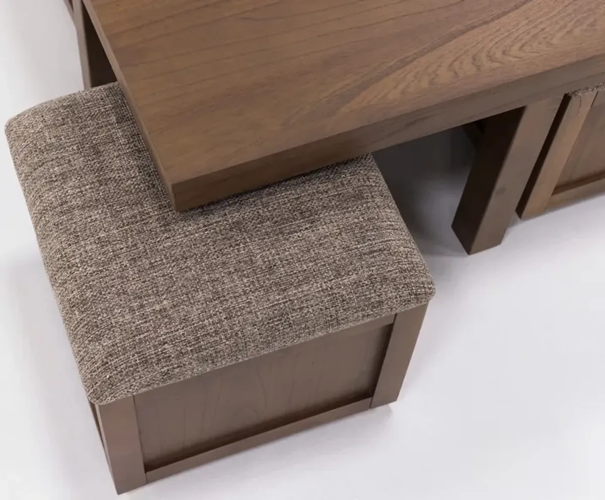 Quad Cocktail Table w/4 Stools