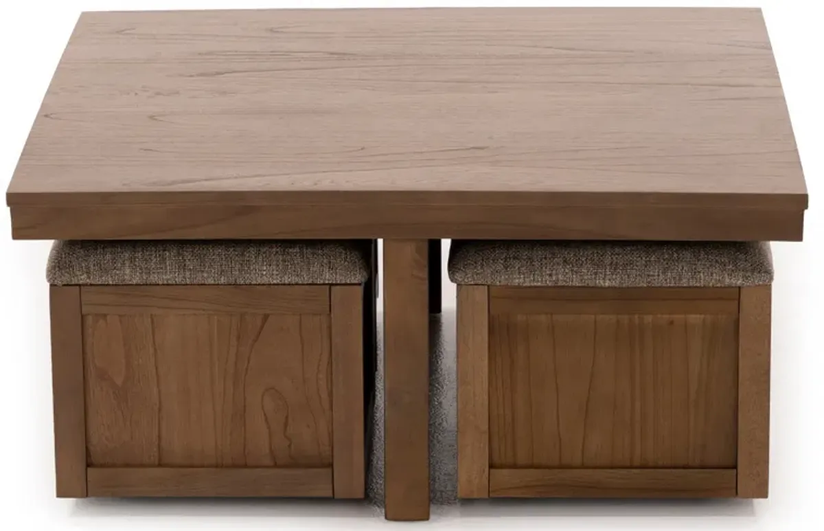 Quad Cocktail Table w/4 Stools