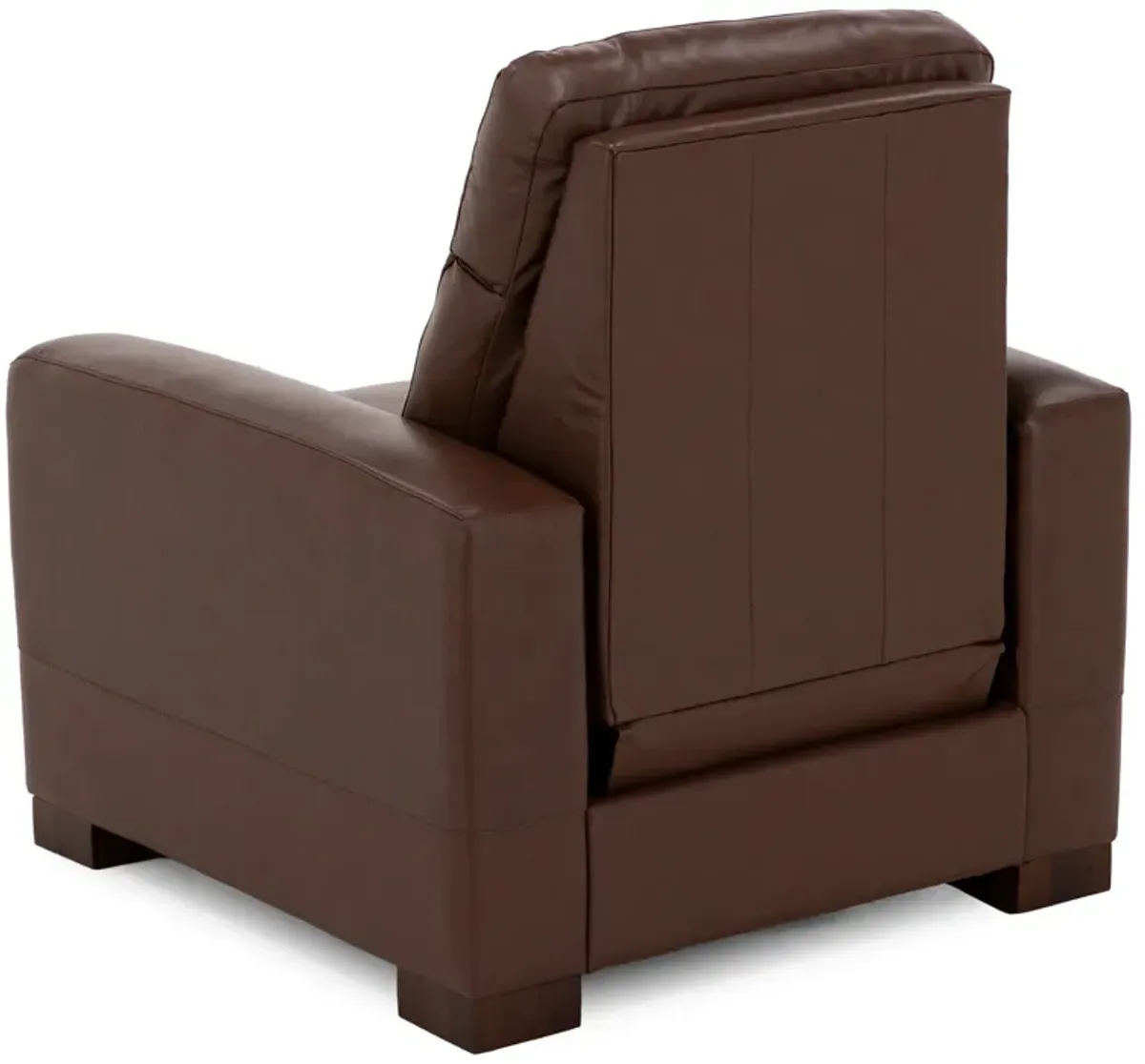 Acadia Leather Power Headrest Zero Gravity Recliner in Chestnut