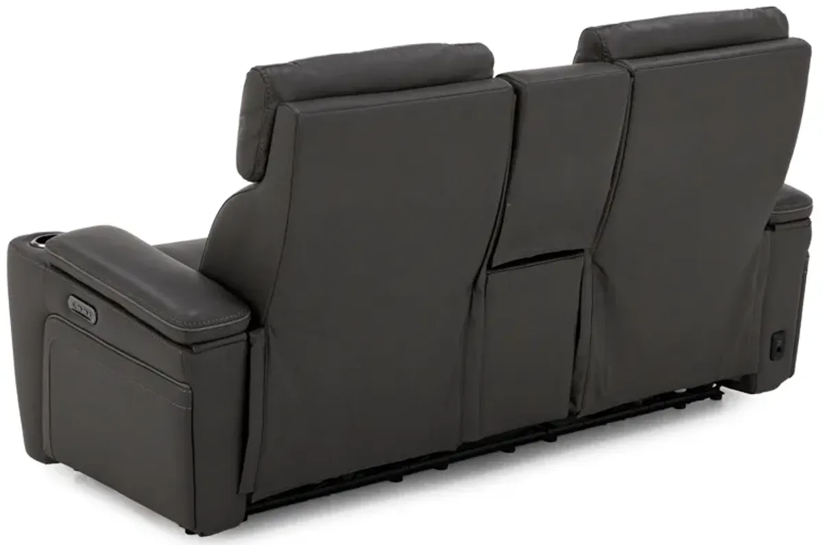 Encore Power Headrest Wall Saver Reclining Console Loveseat