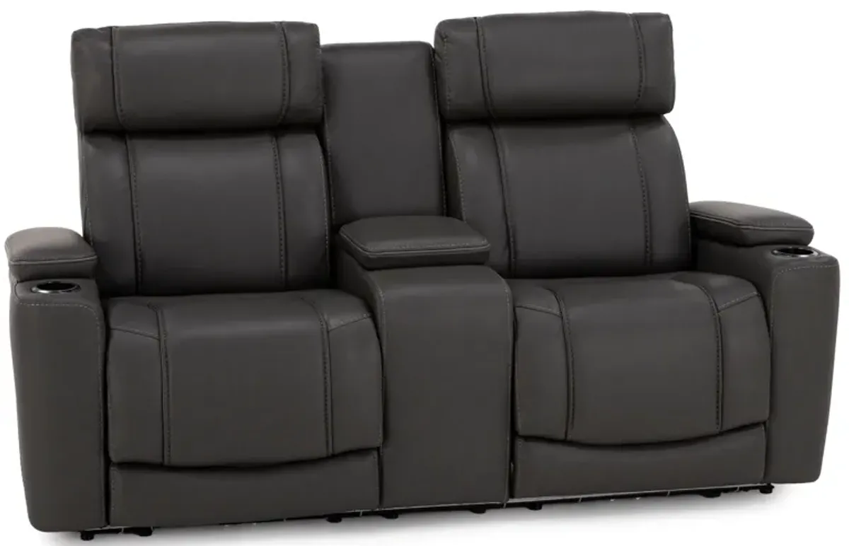 Encore Power Headrest Wall Saver Reclining Console Loveseat