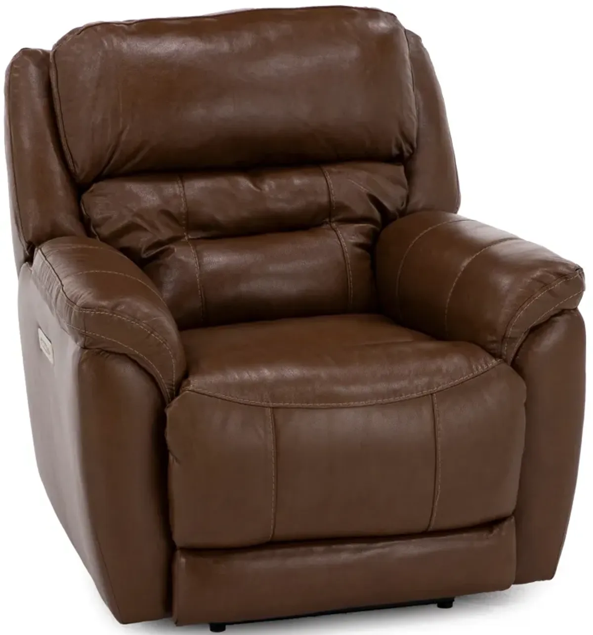 Tyson Leather Fully Loaded Zero Gravity Recliner in Medium Brown