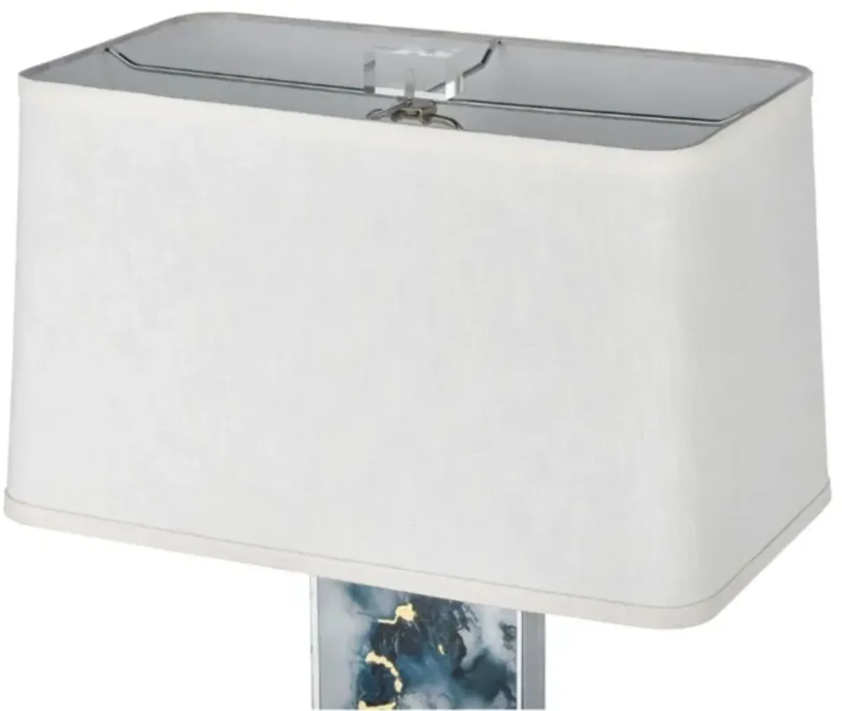 Blue and Gold Acrylic Table Lamp 31"H