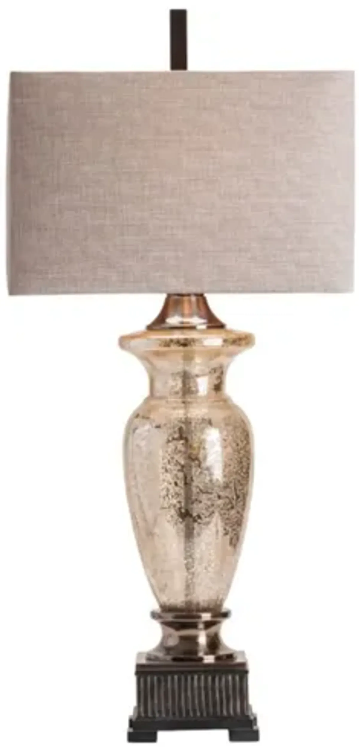Mercury Glass Urn Table Lamp 40"H