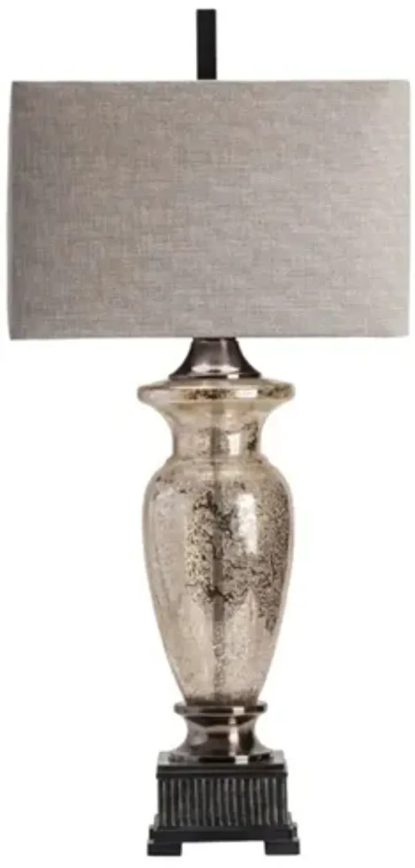 Mercury Glass Urn Table Lamp 40"H