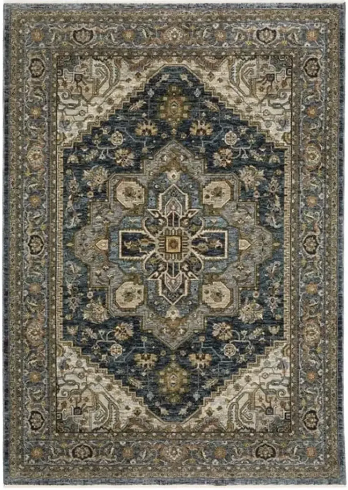 Aberdeen Blue Medallion Area Rug 7'10"W x 10'10"L