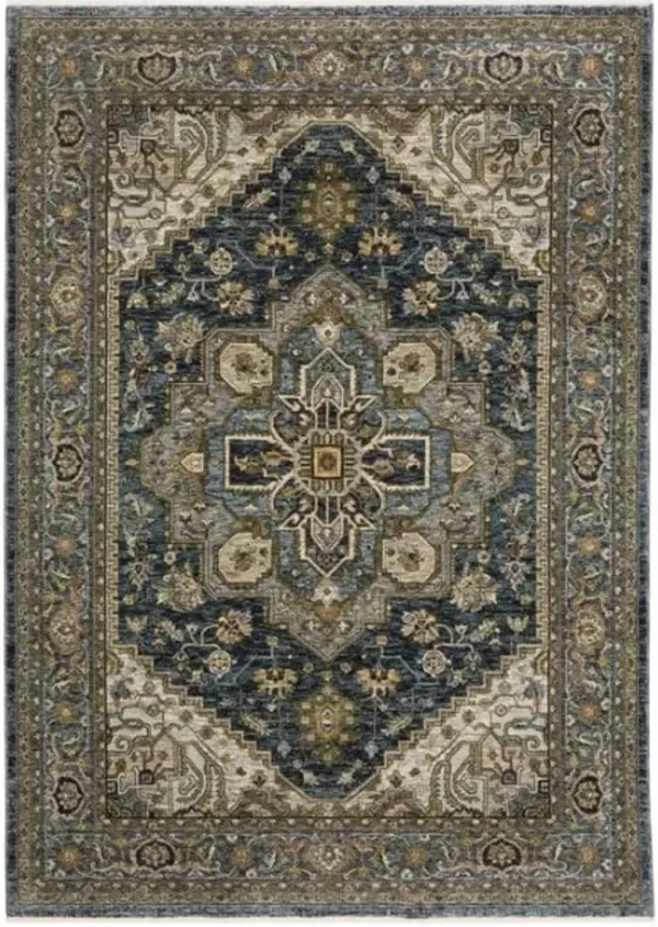 Aberdeen Blue Medallion Area Rug 7'10"W x 10'10"L