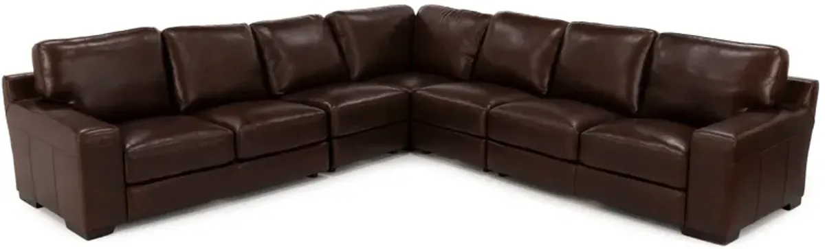 Rainier 5-Pc. Leather Sectional