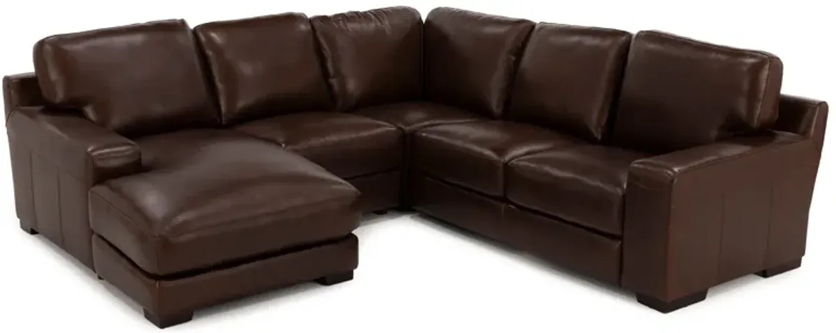 Rainier 4-Pc. Leather Sectional