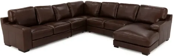 Rainier 5-Pc. Leather Sectional