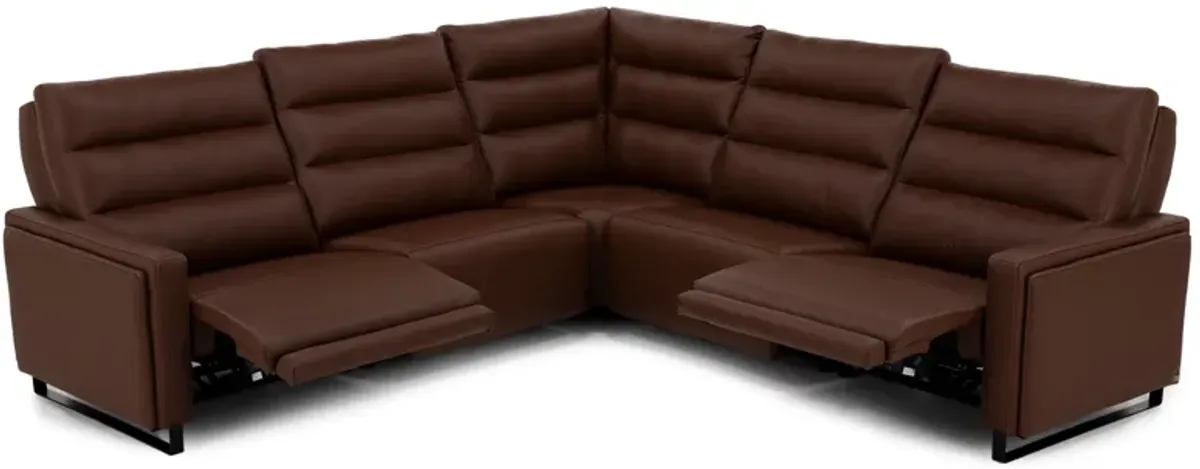 Bombay 5-Pc. Leather Fully Loaded Wall Saver Reclining Modular