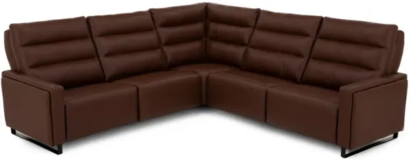 Bombay 5-Pc. Leather Fully Loaded Wall Saver Reclining Modular