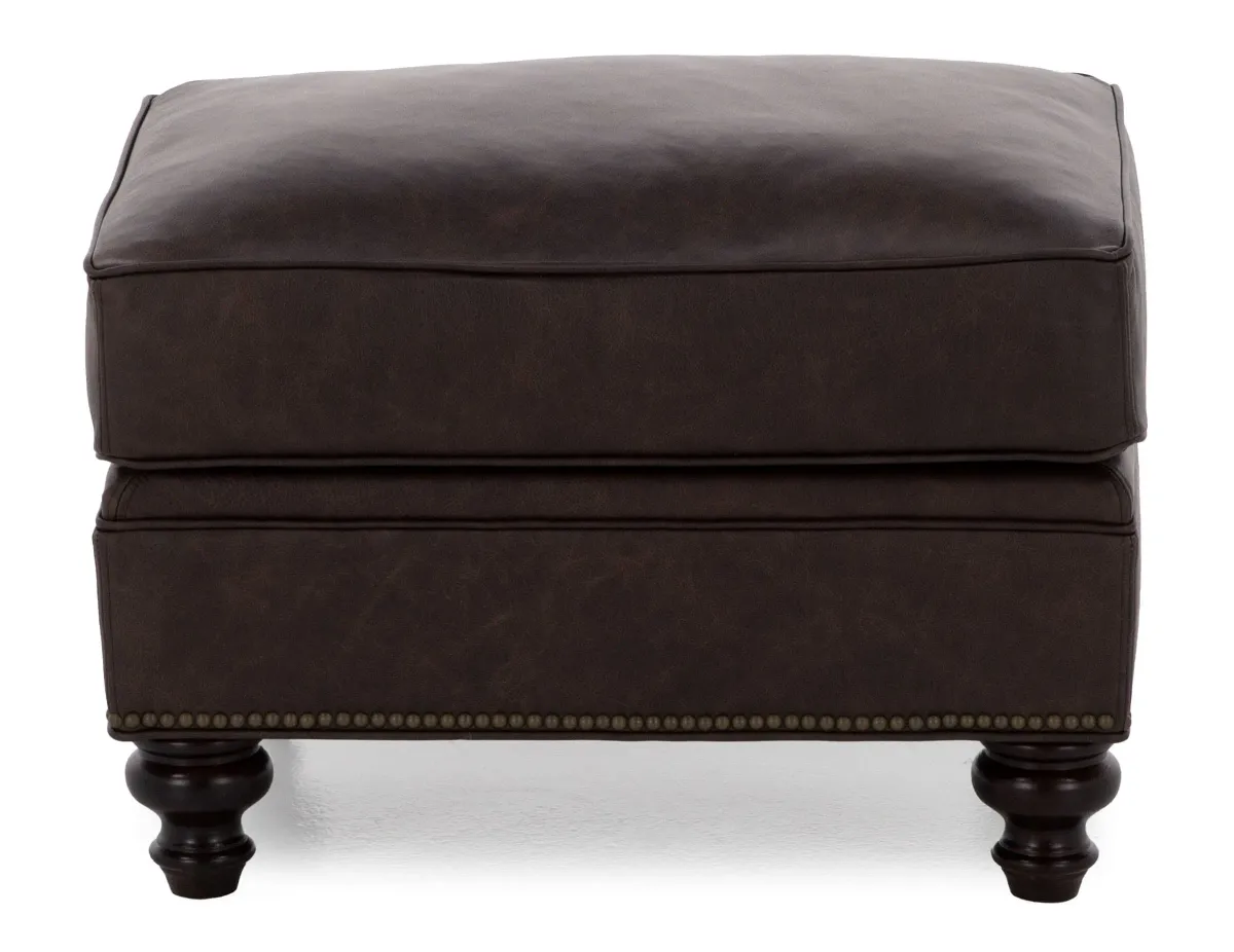 Harrison Leather Ottoman