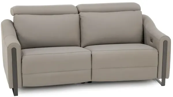 Reed 2-Pc. Leather Wide Power Headrest Wall Saver Reclining Sofa