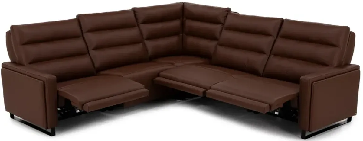 Bombay 5-Pc. Leather Fully Loaded Wall Saver Reclining Modular