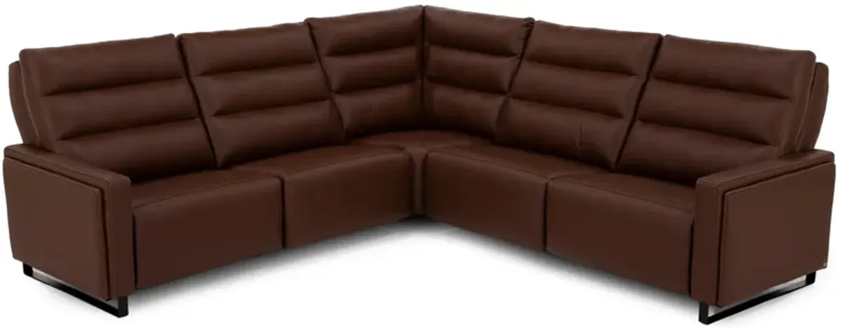 Bombay 5-Pc. Leather Fully Loaded Wall Saver Reclining Modular