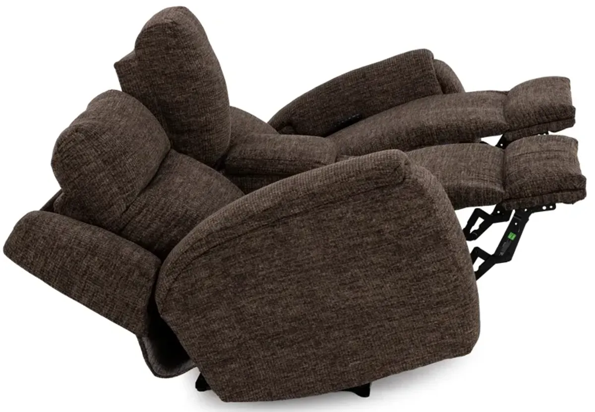 Aubrey Fully Loaded Zero Gravity Console Reclining Loveseat With SoCozi