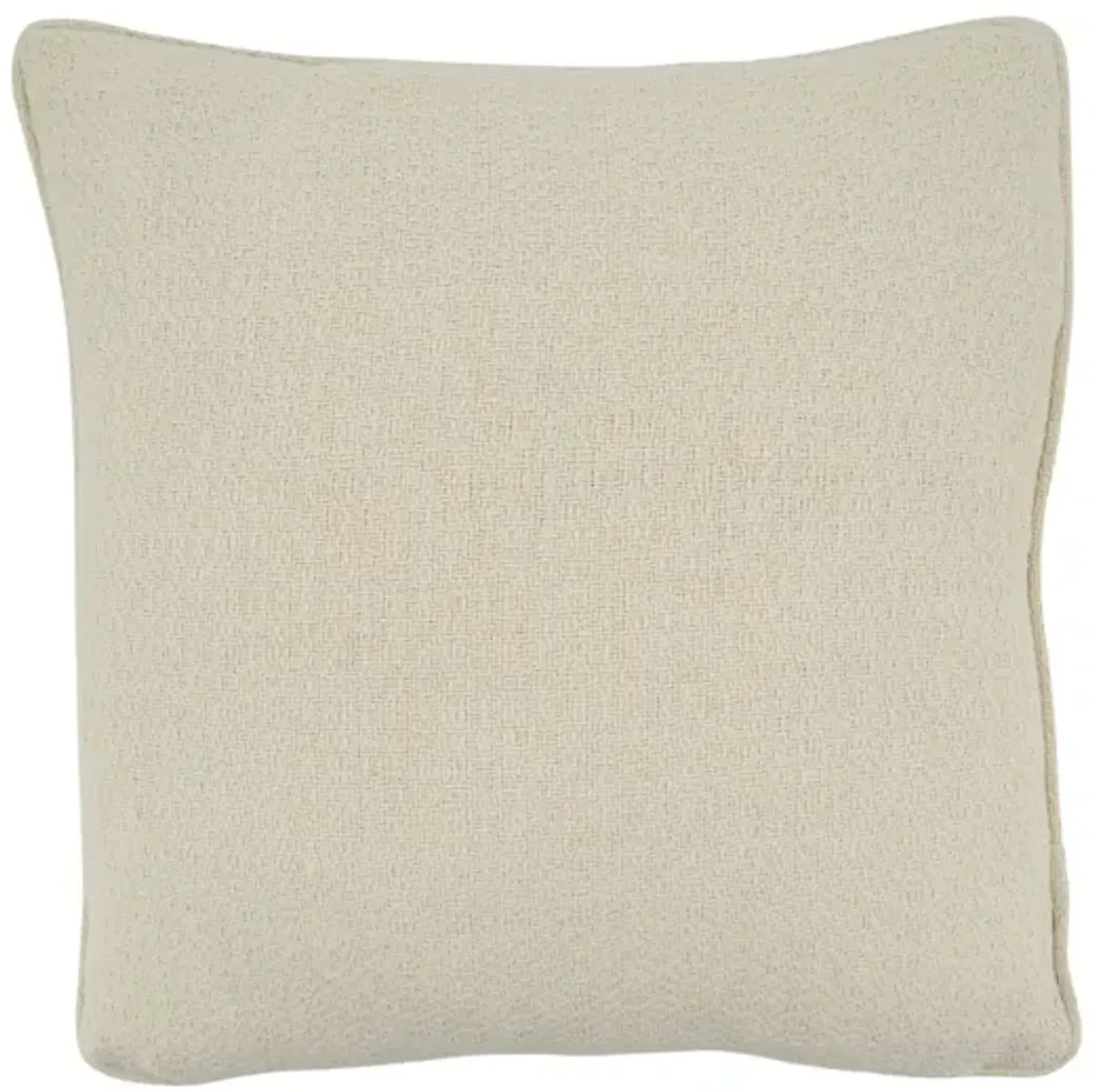 Ivory Flower Applique Poly Pillow 18"W x 18"H