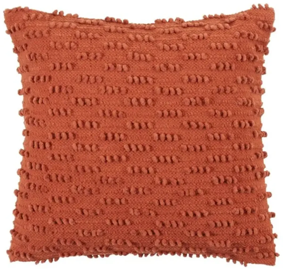 Rust Nubby Down Pillow 20"W x 20"H