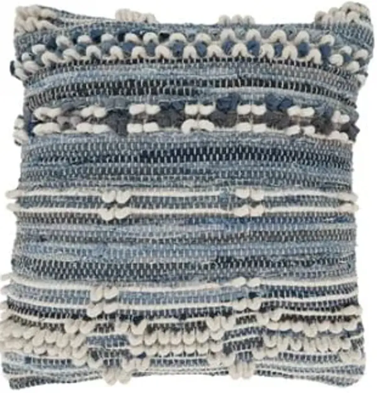 Denim and Ivory Chindi Poly Pillow 20"W x 20"H