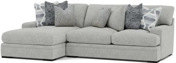 Braxton 2-Pc. Chaise Sofa in Silver