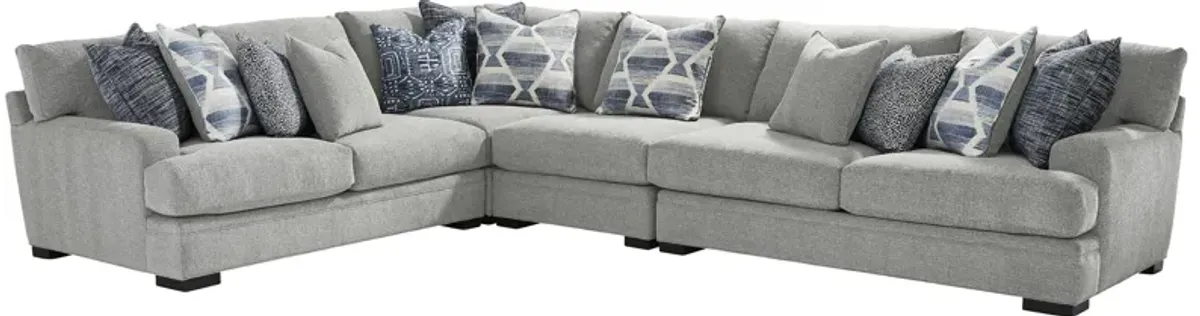 Braxton 4-Pc. Sectional in Silver