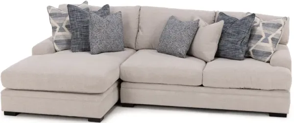 Braxton 2-Pc. Chaise Sofa in Ceramic