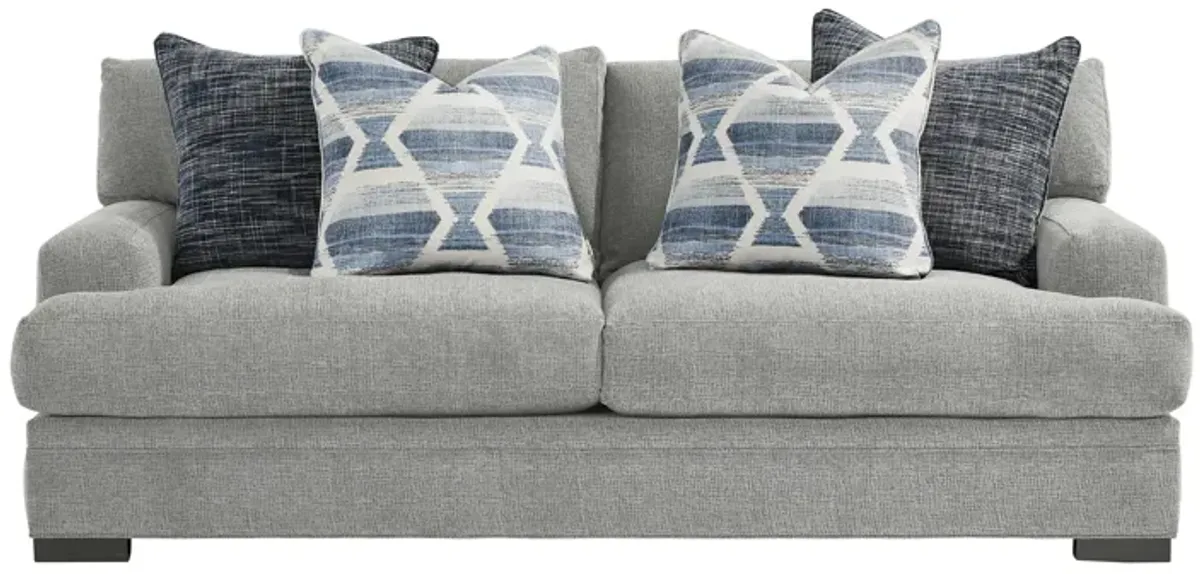 Braxton Apartment Sofa in Silver