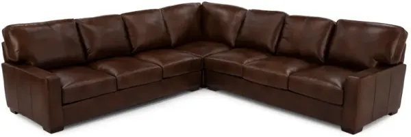George 3-Pc. Leather Sectional