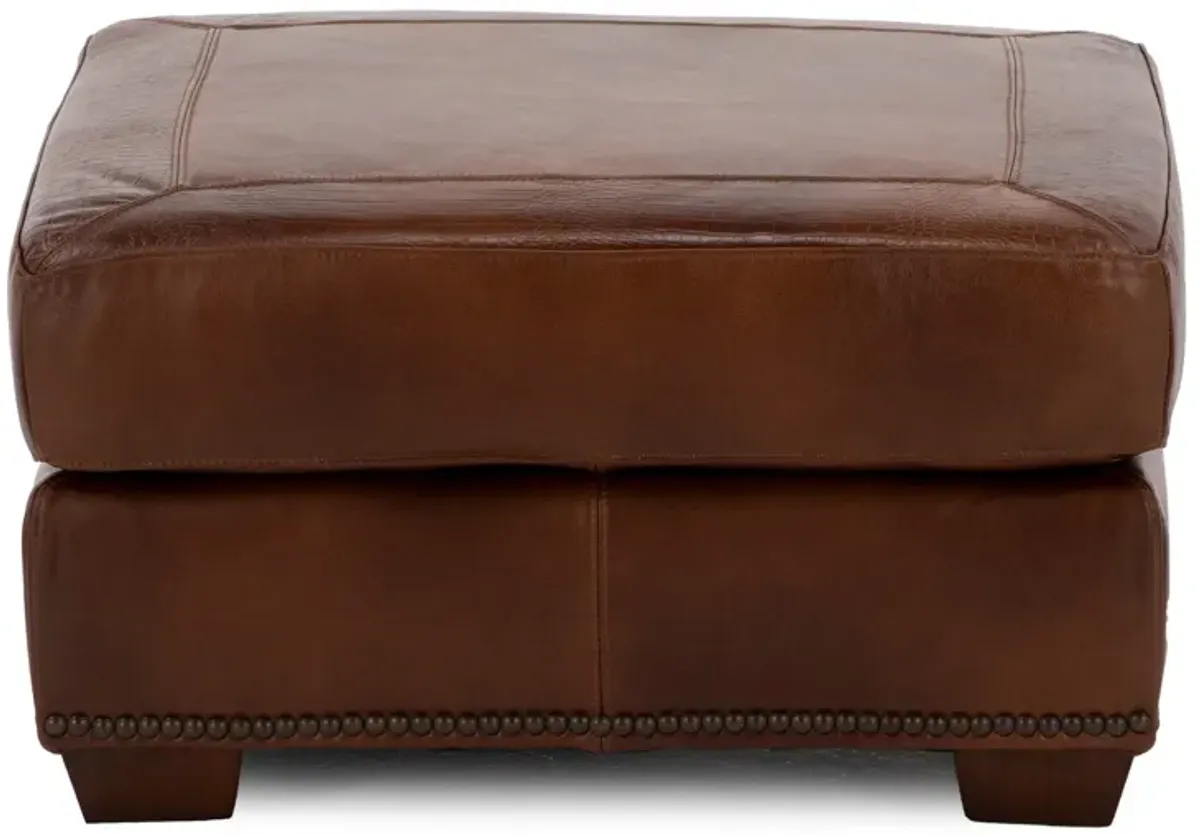 Edmund Leather Ottoman