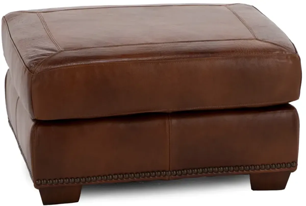 Edmund Leather Ottoman