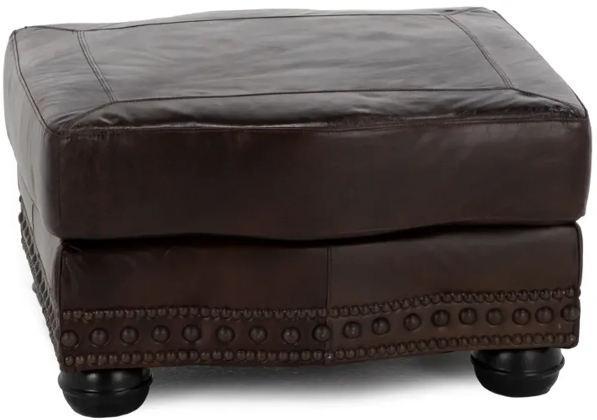 Alfred Leather Ottoman