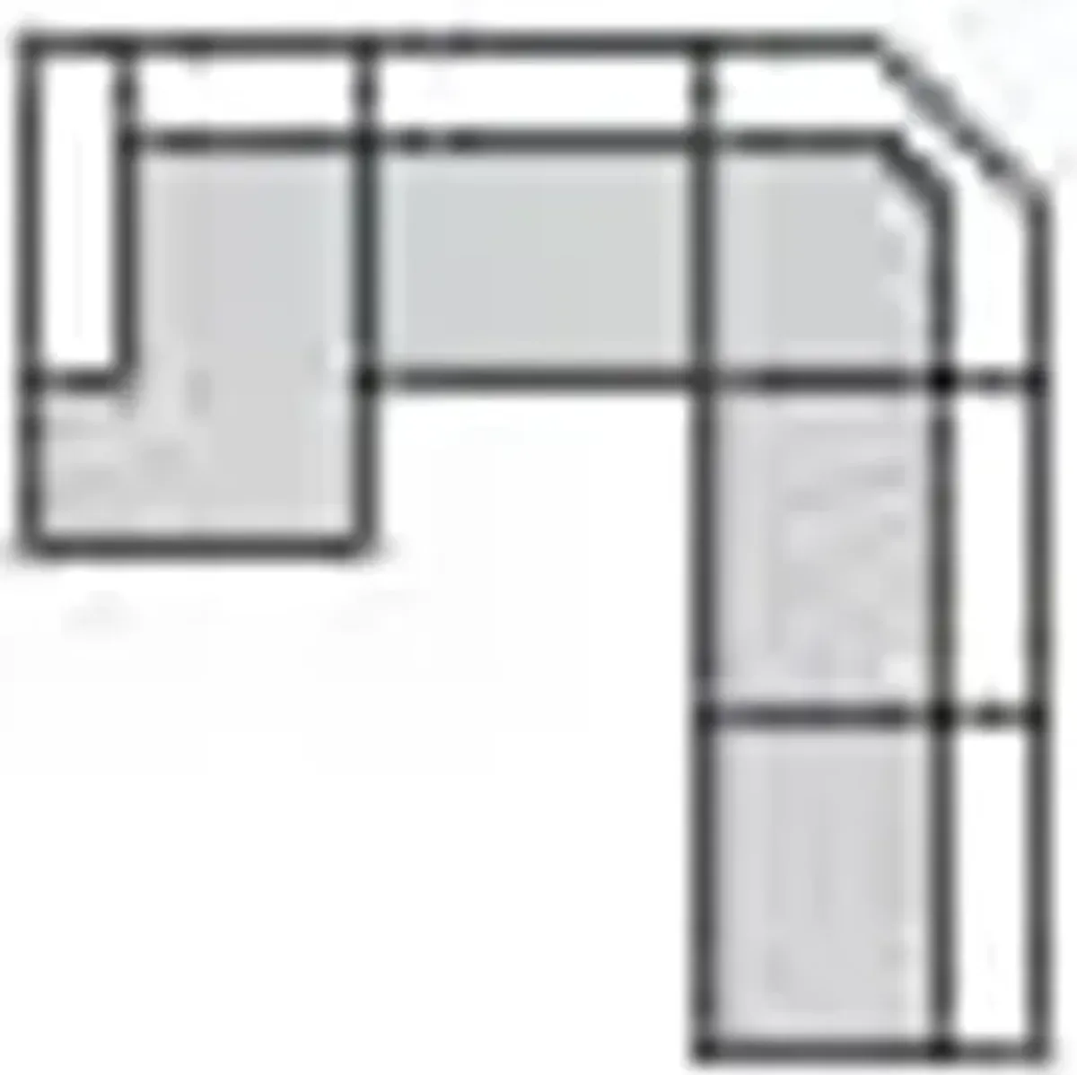 George 3-Pc. Leather Sectional