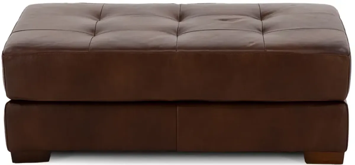 George Leather Cocktail Ottoman