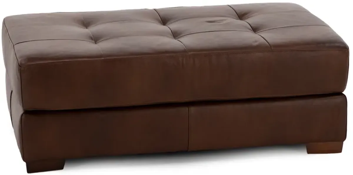 George Leather Cocktail Ottoman