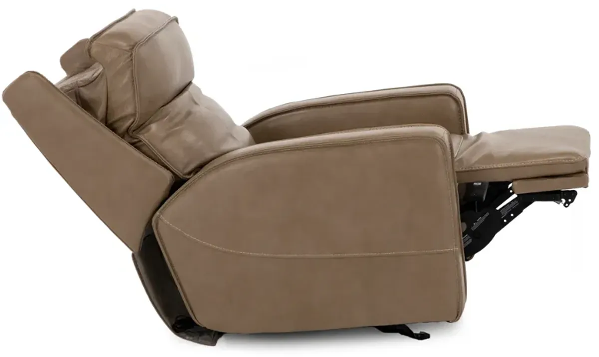 Nixie Leather Fully Loaded Glider Recliner