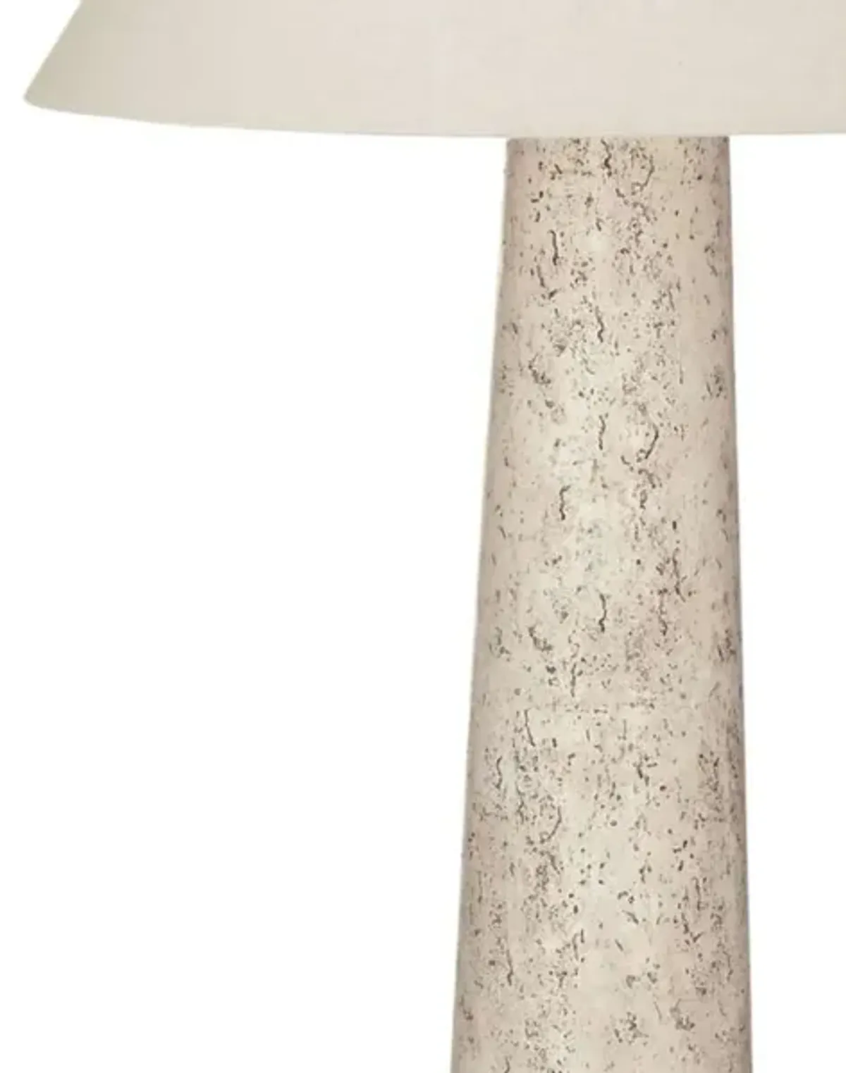 Cream Textured Cone Floor Lamp 63"H