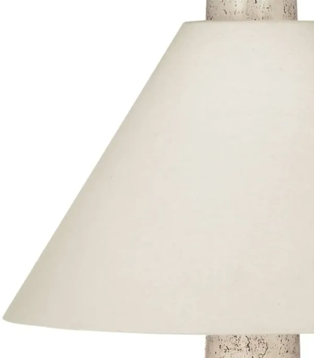 Cream Textured Cone Floor Lamp 63"H