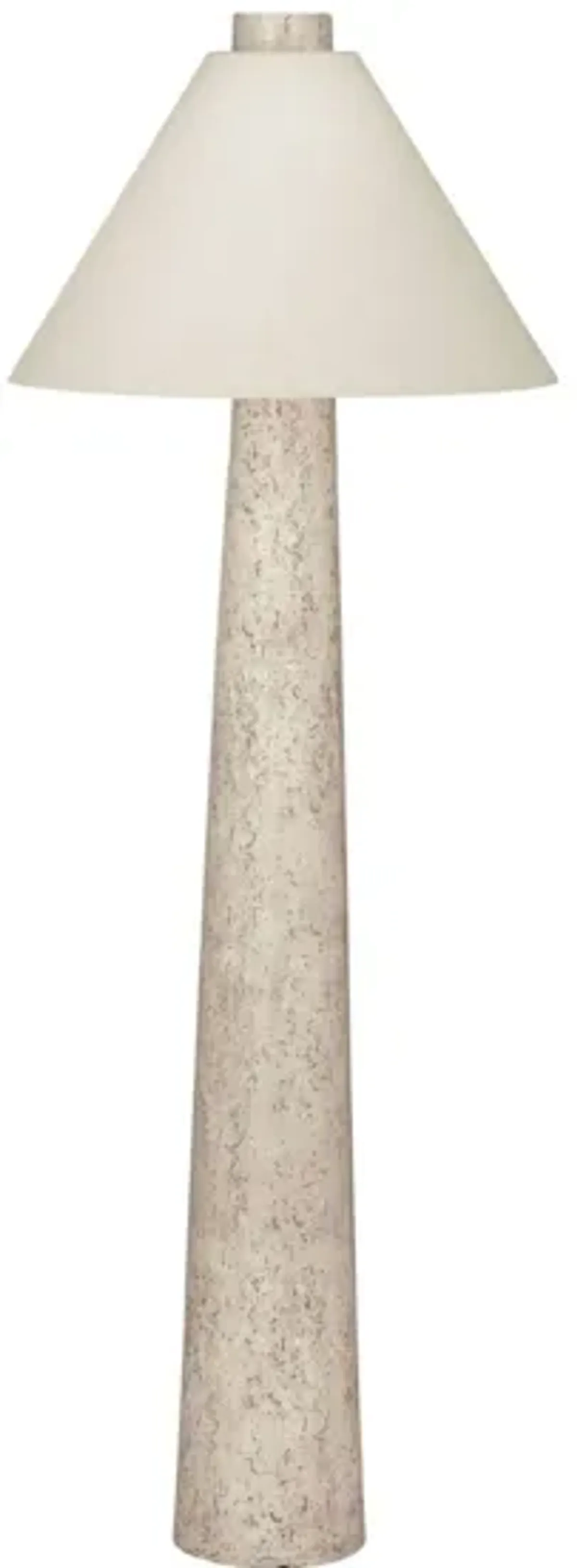 Cream Textured Cone Floor Lamp 63"H