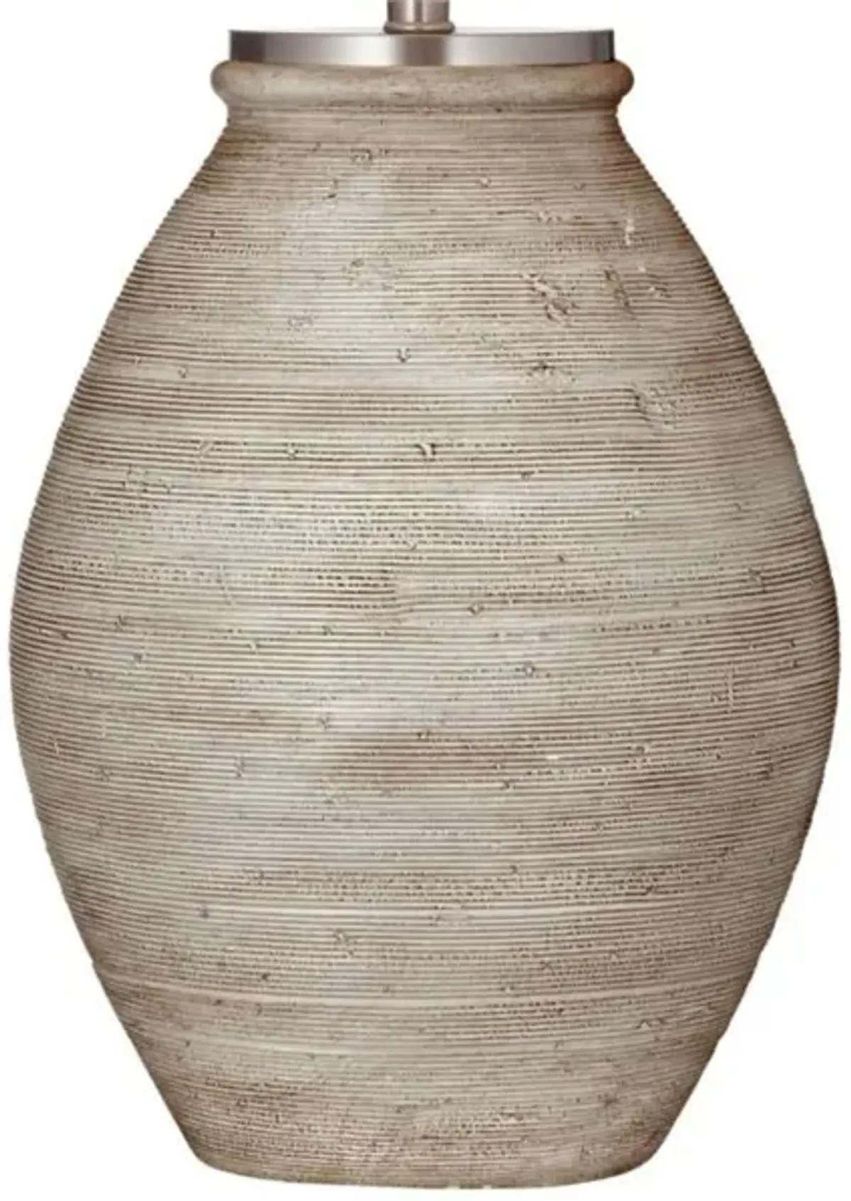 Cream Cement Table Lamp 31"H