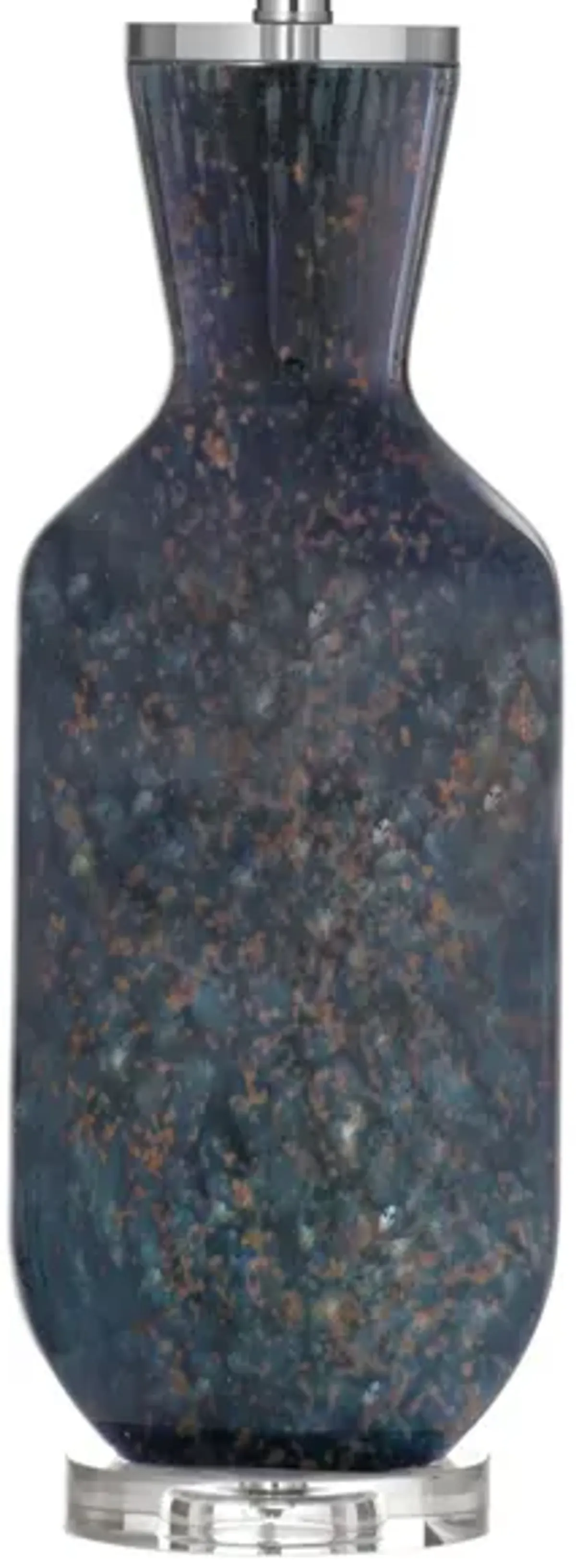 Blue Art Glass Table Lamp 32"H