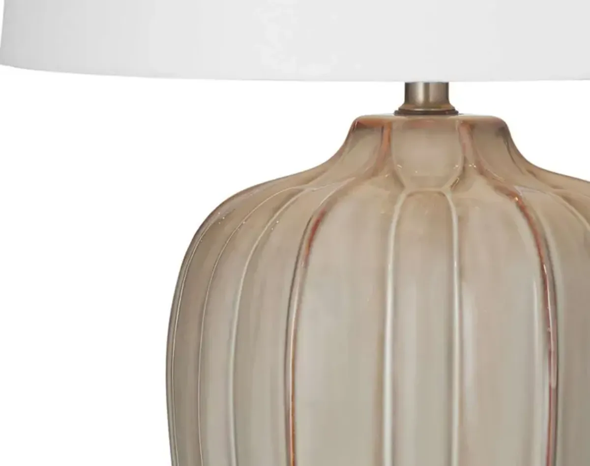 Beige Ceramic Table Lamp 30"H