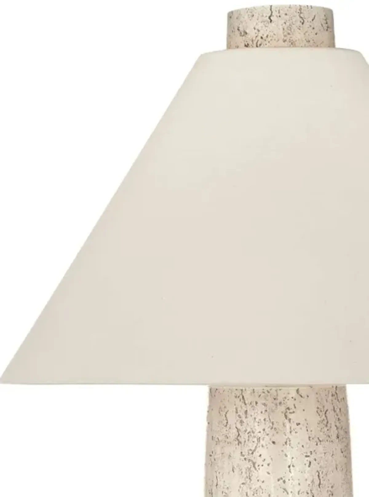 Cream Textured Cone Table Lamp 31"H