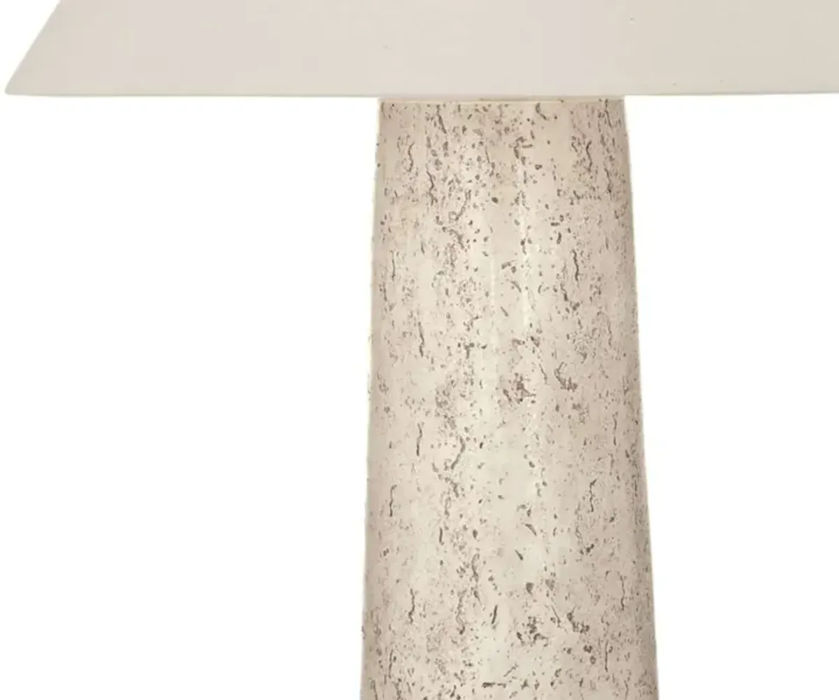 Cream Textured Cone Table Lamp 31"H