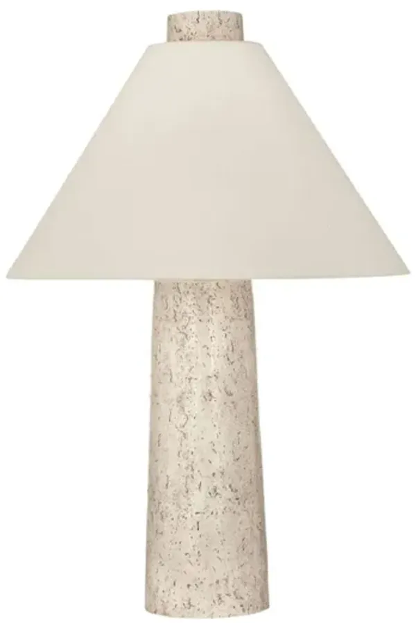 Cream Textured Cone Table Lamp 31"H